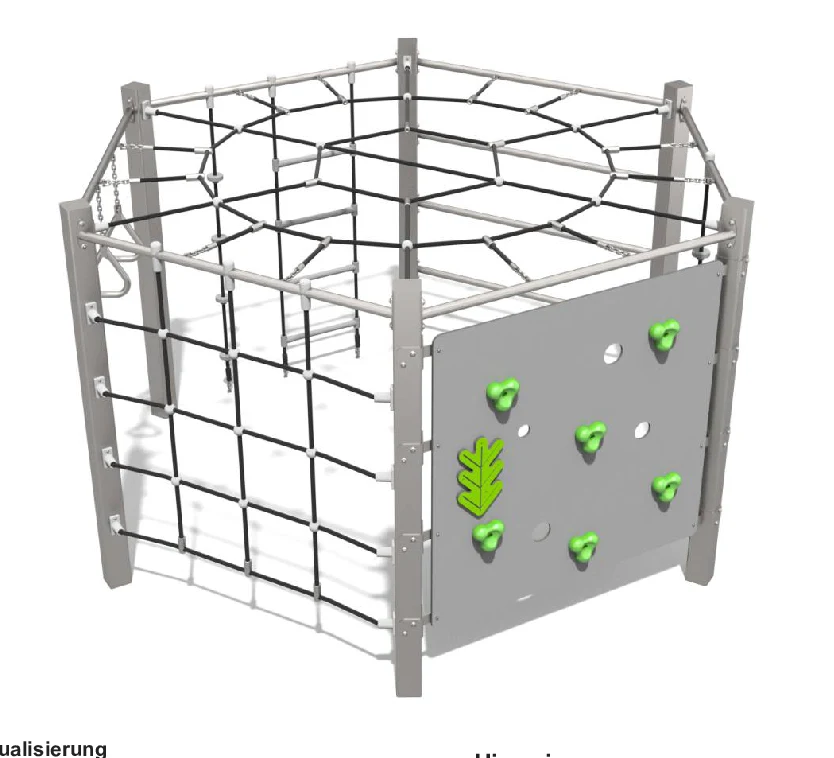 Kletterhexagon Made of steel