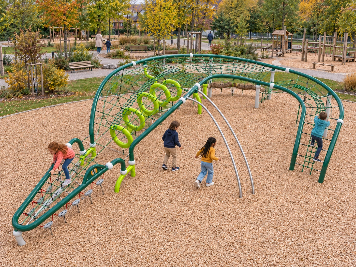 Kletterspielanlage Kroki 9309 auf einem öffentlichen Spielplatz